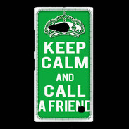 Coque Nokia Lumia 735 Keep Calm Call friend Vert