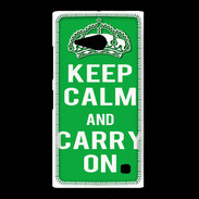 Coque Nokia Lumia 735 Keep Calm Carry on Vert