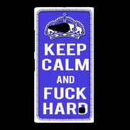 Coque Nokia Lumia 735 Keep Calm Fuck hard bleu