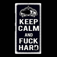 Coque Nokia Lumia 735 Keep Calm Fuck hard Noir