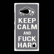 Coque Nokia Lumia 735 Keep calm Fuck hard Gris