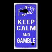 Coque Nokia Lumia 735 Keep Calm Gamble Bleu