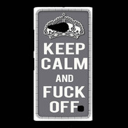 Coque Nokia Lumia 735 Keep Calm Fuck Off Gris