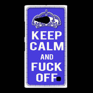 Coque Nokia Lumia 735 Keep Calm Fuck off bleu