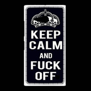 Coque Nokia Lumia 735 Keep Callm Fuck Off Noir
