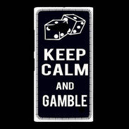 Coque Nokia Lumia 735 Keep Calm Gamble Noir