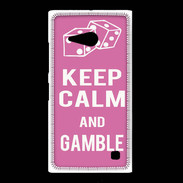 Coque Nokia Lumia 735 Keep Calm Gamble Rose