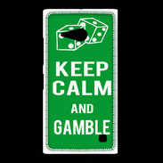 Coque Nokia Lumia 735 Keep Calm Gamble Vert