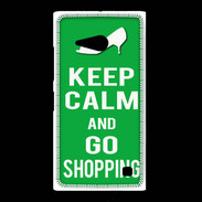 Coque Nokia Lumia 735 Keep Calm Go Shopping Vert