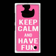 Coque Nokia Lumia 735 Keep Calm Have fun Rose