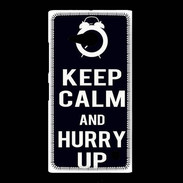 Coque Nokia Lumia 735 Keep Calm Hurry up Noir