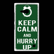 Coque Nokia Lumia 735 Keep Calm Hurry up Vert