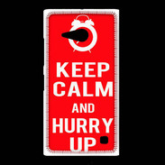 Coque Nokia Lumia 735 Keep Calm Hurry up Rouge