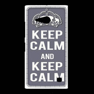 Coque Nokia Lumia 735 Keep Calm Gris