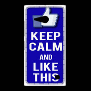 Coque Nokia Lumia 735 Keep Calm Like This Bleu