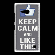 Coque Nokia Lumia 735 Keep Calm Like This Gris