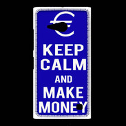 Coque Nokia Lumia 735 Keep Calm Make money Bleu