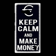 Coque Nokia Lumia 735 Keep Calm Make money Noir