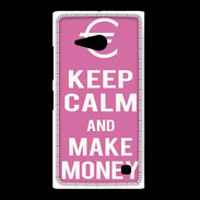 Coque Nokia Lumia 735 Keep Calm Make money Rose