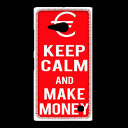 Coque Nokia Lumia 735 Keep Calm Make money Rouge