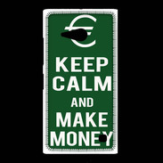 Coque Nokia Lumia 735 Keep Calm Make money Vert