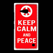 Coque Nokia Lumia 735 Keep Calm Peace Rouge