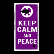 Coque Nokia Lumia 735 Keep Calm Peace Violet