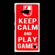 Coque Nokia Lumia 735 Keep Calm Play games Rouge