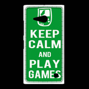 Coque Nokia Lumia 735 Keep Calm Play games Vert