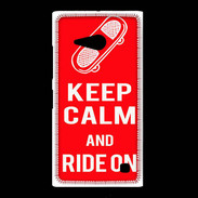 Coque Nokia Lumia 735 Keep Calm Ride on Rouge