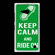 Coque Nokia Lumia 735 Keep Calm Ride on Vert