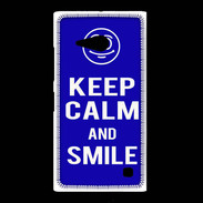 Coque Nokia Lumia 735 Keep Calm Smile Bleu