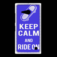 Coque Nokia Lumia 735 Keep Calm Ride on Bleu