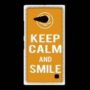 Coque Nokia Lumia 735 Keep Calm Smile Orange