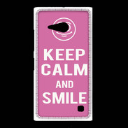 Coque Nokia Lumia 735 Keep Calm Smile Rose