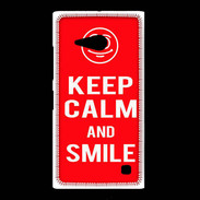 Coque Nokia Lumia 735 Keep Calm Smile Rouge