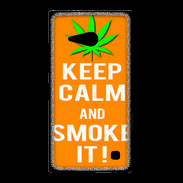 Coque Nokia Lumia 735 Keep Calm Smoke it Orange