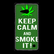 Coque Nokia Lumia 735 Keep Calm Smoke it Kaki