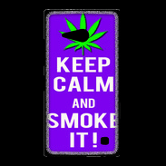 Coque Nokia Lumia 735 Keep Calm Smoke it Violet