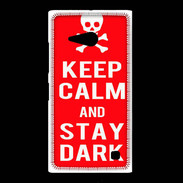 Coque Nokia Lumia 735 Keep Calm Stay dark Rouge