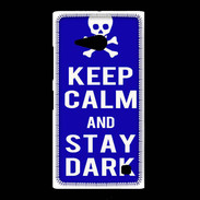 Coque Nokia Lumia 735 Keep Calm Stay dark Bleu