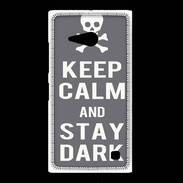 Coque Nokia Lumia 735 Keep Calm Stay dark Gris