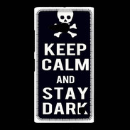 Coque Nokia Lumia 735 Keep Calm Stay dark Noir