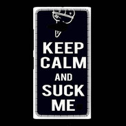 Coque Nokia Lumia 735 Keep Calm Suck me Noir