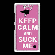 Coque Nokia Lumia 735 Keep Calm Suck me Rose