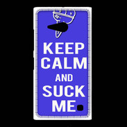 Coque Nokia Lumia 735 Keep Calm Suck me Bleu
