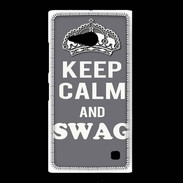 Coque Nokia Lumia 735 Keep Calm Swag Gris