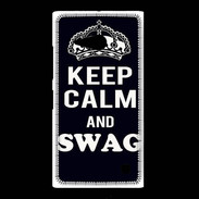 Coque Nokia Lumia 735 Keep Calm Swag Noir