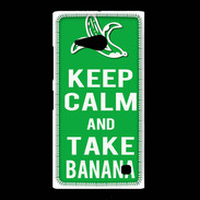 Coque Nokia Lumia 735 Keep Calm Take Banana Vert
