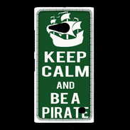 Coque Nokia Lumia 735 Keep Calm Be a Pirate Vert